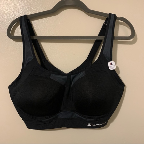 Champion Women’s Black Motion Control Underwire Sports Bra Long Line 38DD XL - Picture 4 of 11